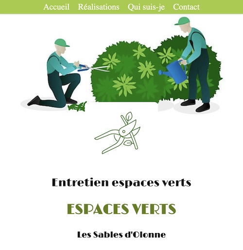 Présentation d'un site avec le thème couleur Feuillage