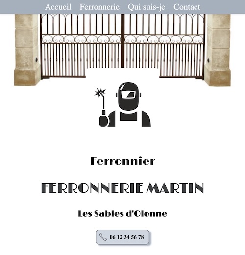 Présentation d'un site avec le thème couleur Souris