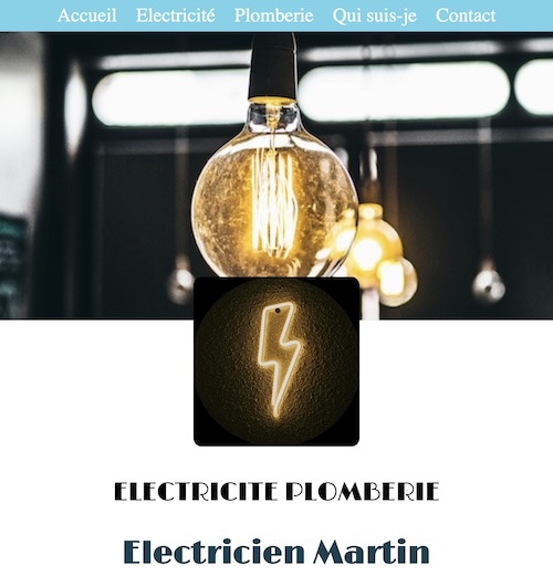 Présentation d'un site avec le thème couleur Ciel